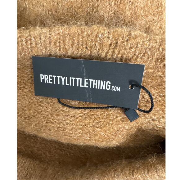 NWT PrettyLittleThing Mocha Soft Bobble Knit Foldover Maxi Skirt Size S - Picture 5 of 11